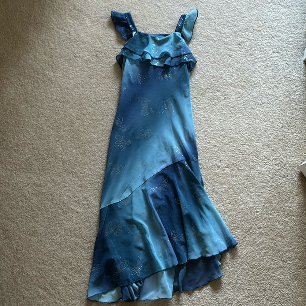 Boutique Ombré Blue Butterfly Dress (10 Girls)